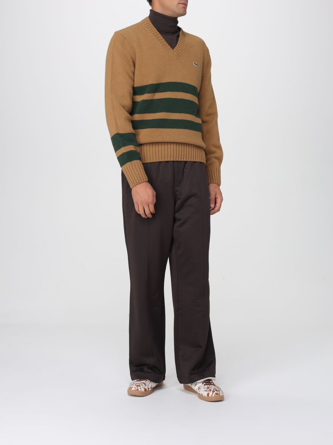 Logo-patch roll-neck jumper - Black