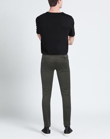 Teleria Zed Man Pants Dark green Size 30 Cotton, Elastane