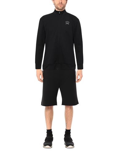 Man Sweatshirt Black Size XXL Cotton, Polyester, Elastane