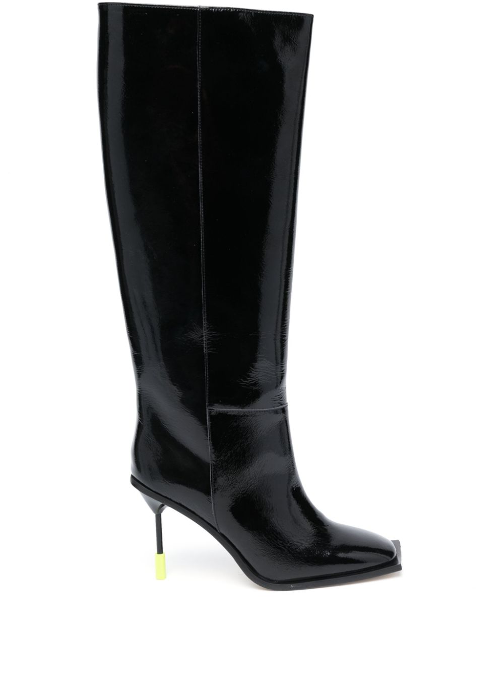 110mm patent leather boots - Black