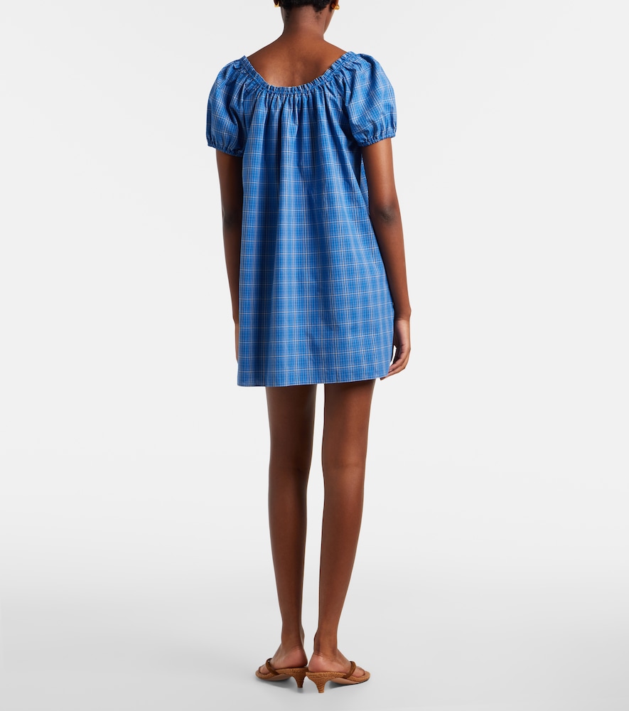 Costa plaid cotton minidress