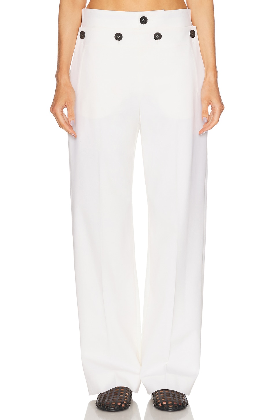 Proenza Schouler Oliver Pant in Off White - White.  6 also in 0