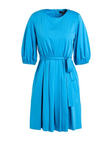 Woman Mini dress Azure Size XL Cotton