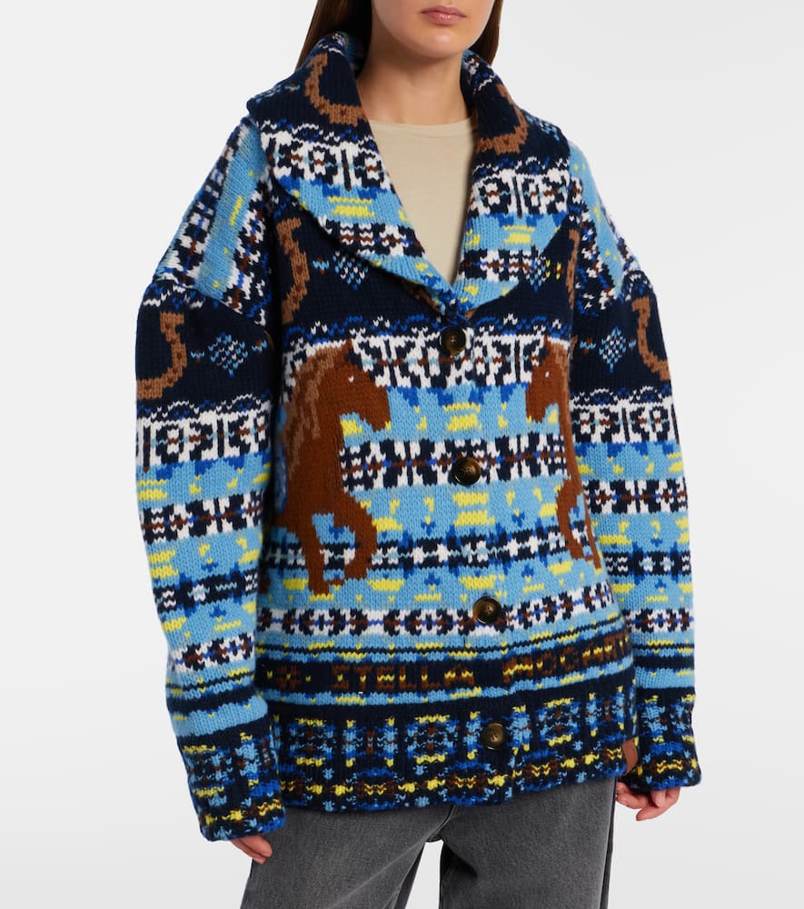 Fair Isle virgin wool cardigan