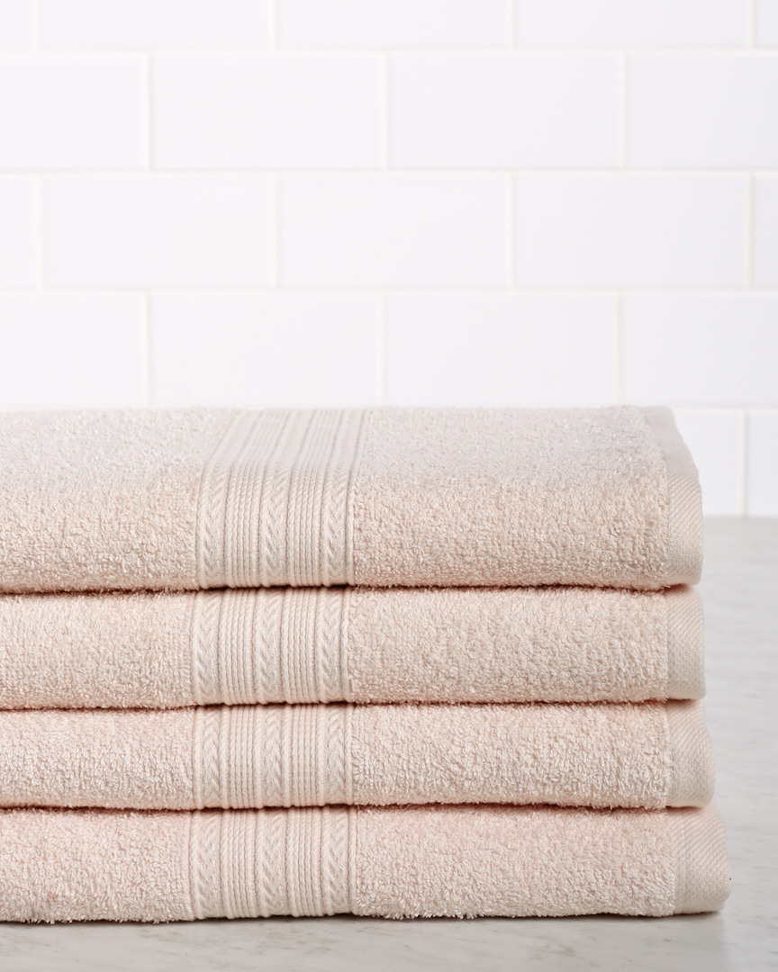 Eco-Friendly 4Pc Solid Bath Cotton Towel Set