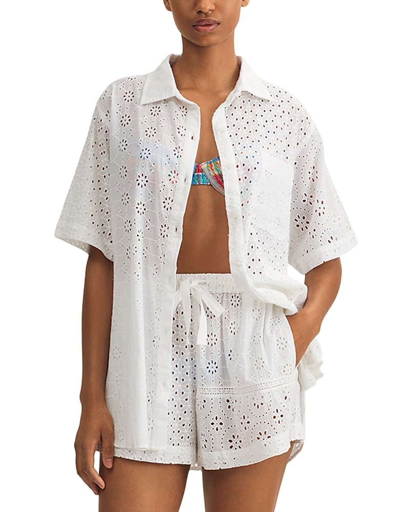 Boyfriend Shirt & Shorts Swim Cover Up Set