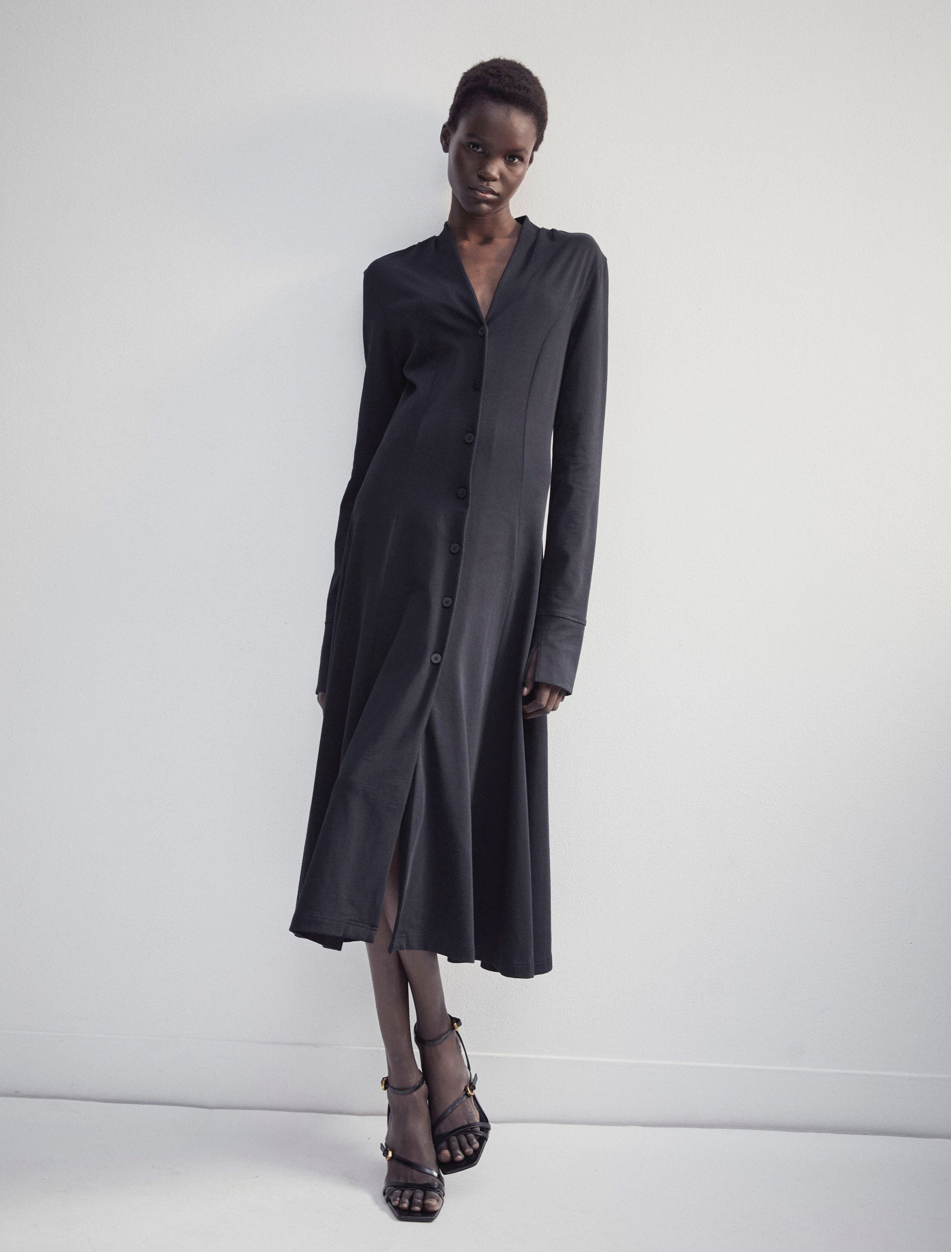 Glacis Dress in Black - Organic Cotton