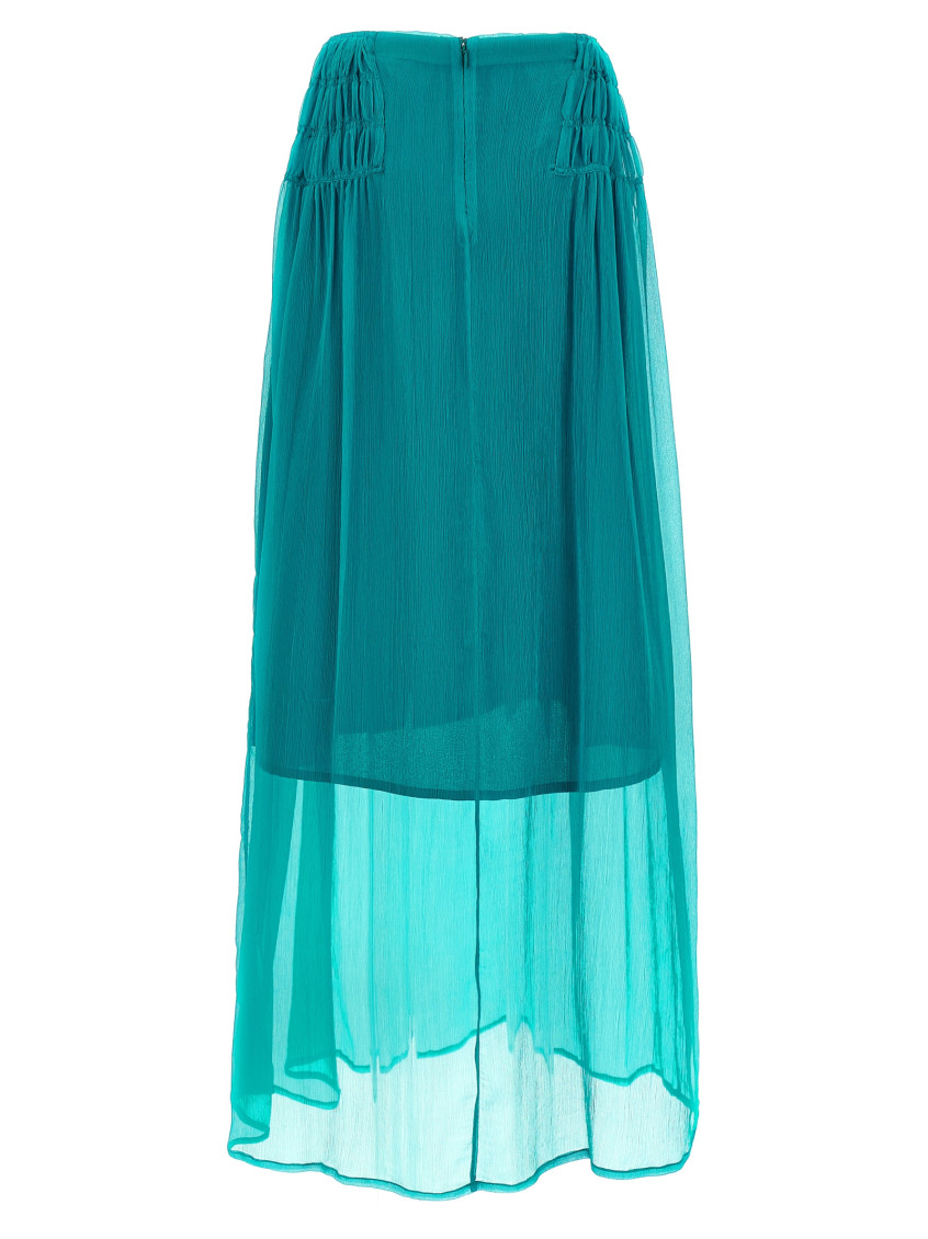 Dries Van Noten - scarlett skirt maxi sheer ruched design