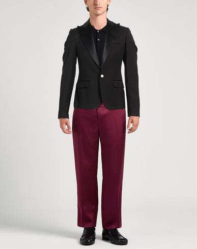 Man Blazer Black Size 38 Polyester, Viscose, Elastane, Cotton