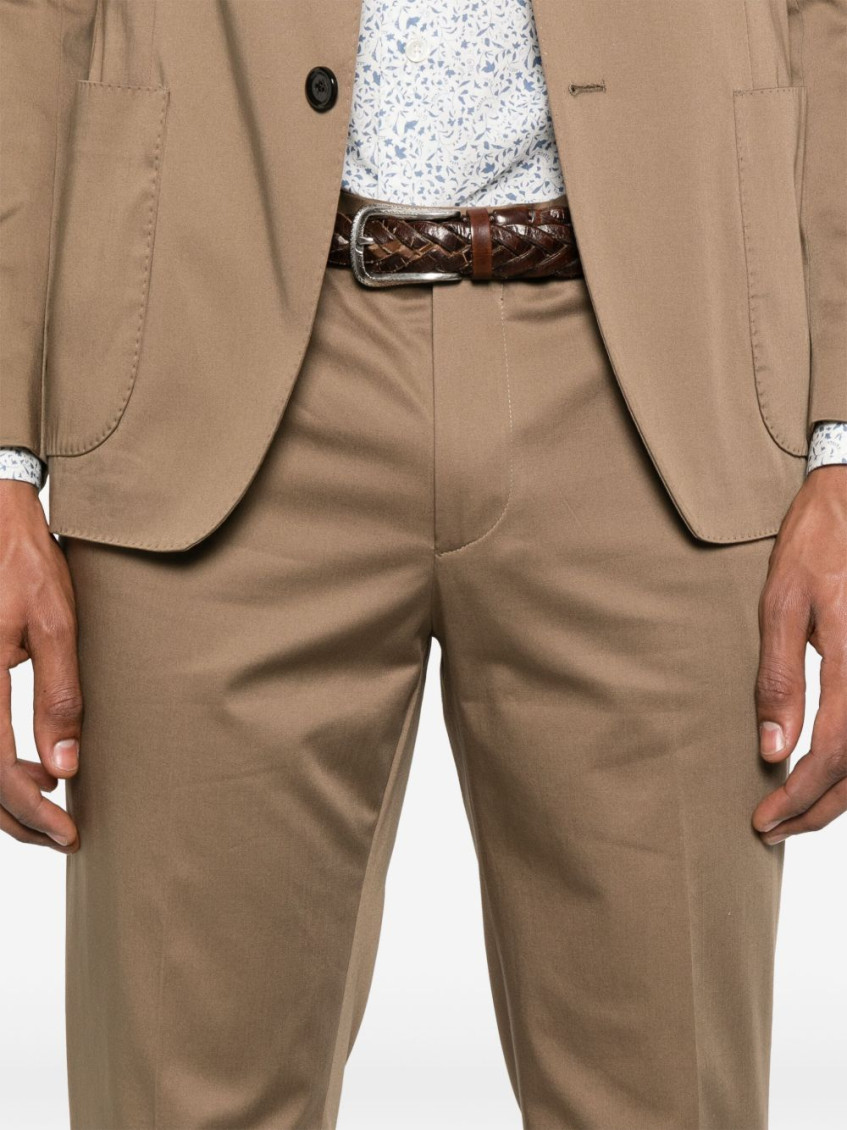 Beige Single-breasted Suit