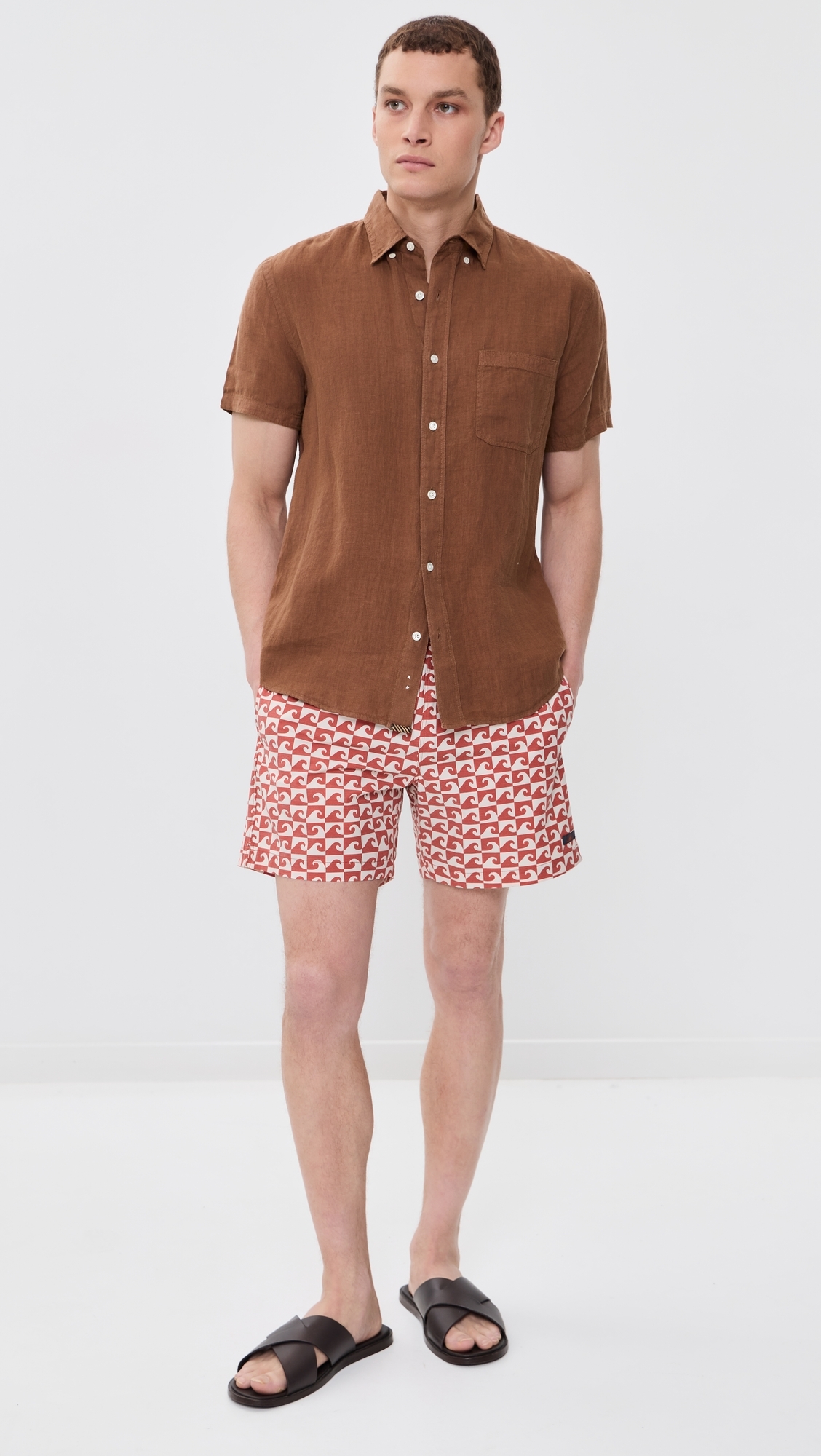 All Day Swim Trunks 6 Clay Wave Block