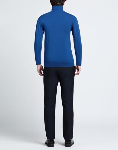 Man Turtleneck Azure Size XL Polyacrylic, Merino Wool, Polyamide, Elastane