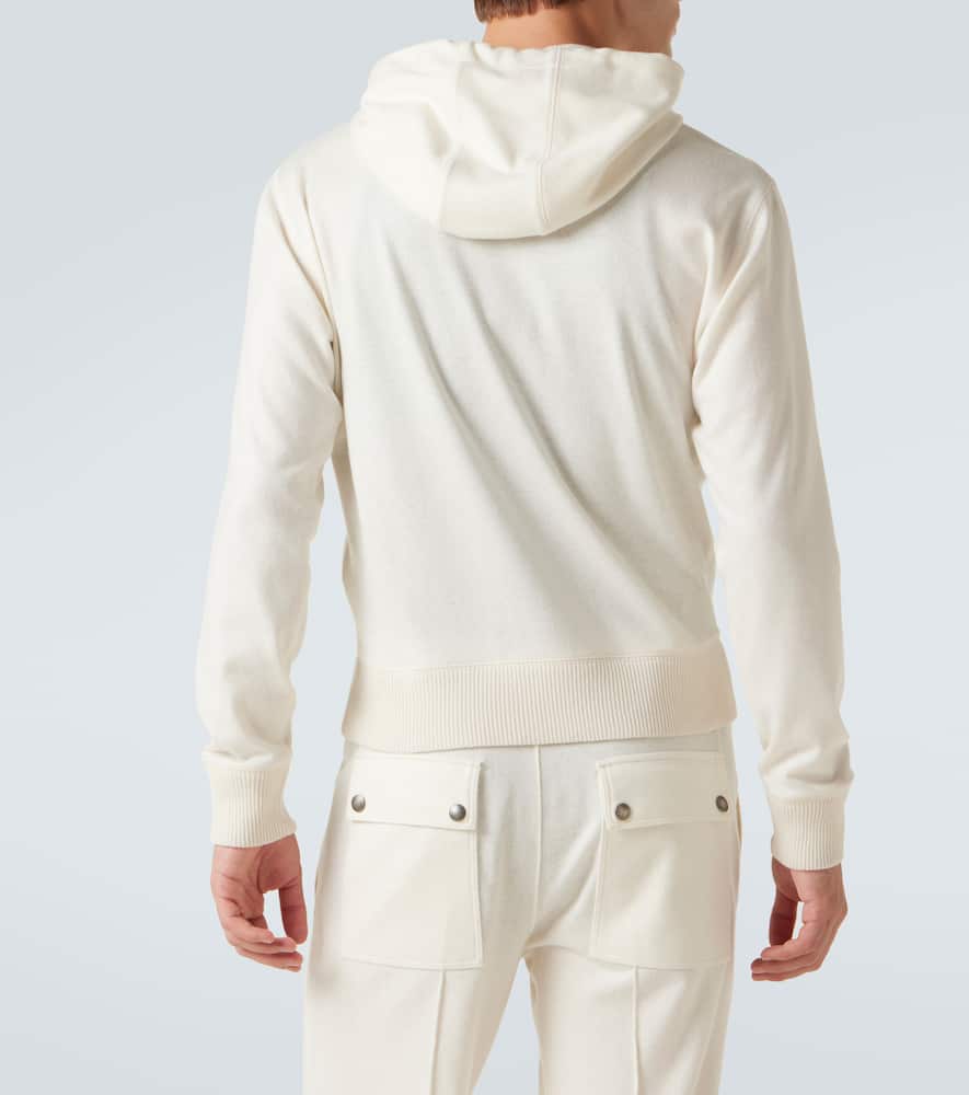 Cashmere zip-up hoodie