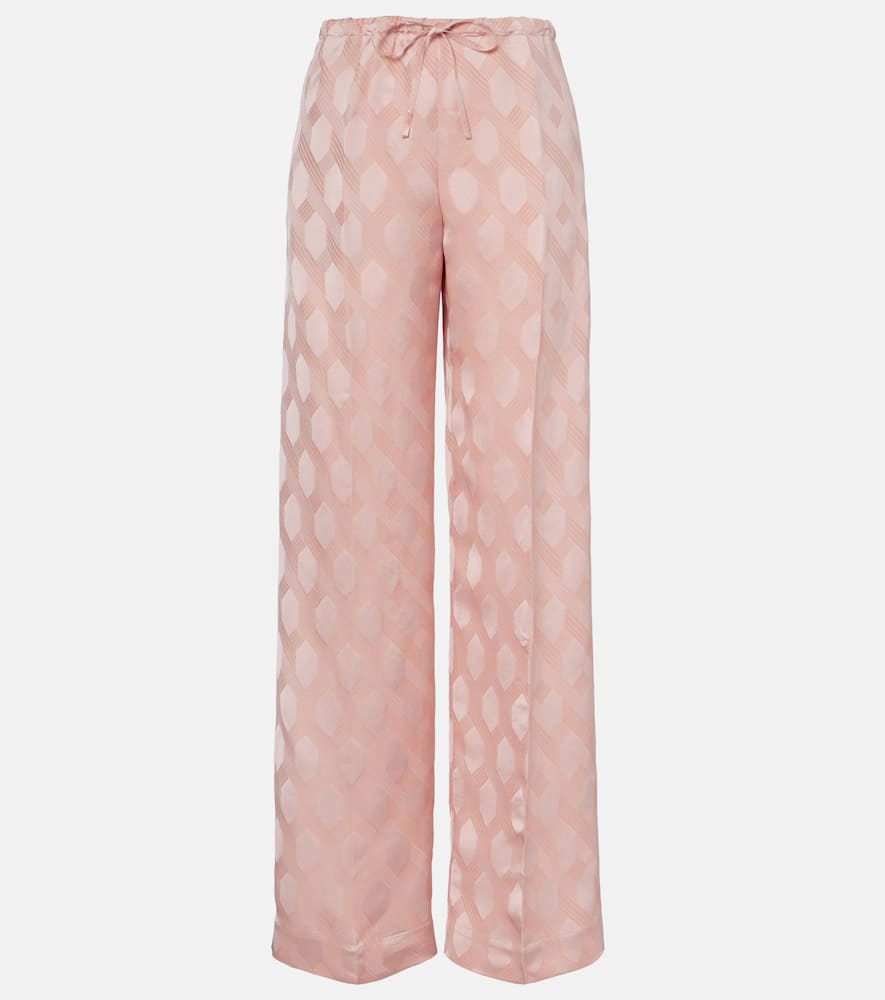 Printed wide-leg pants