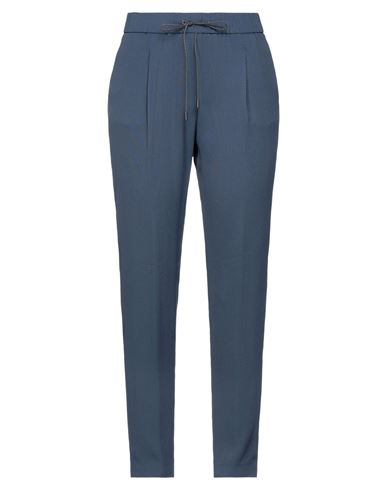 Woman Pants Slate blue Size 10 Acetate, Silk, Ecobrass