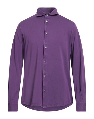 Man Shirt Purple Size 36 Cotton