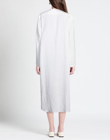 Woman Midi dress White Size 6 Linen
