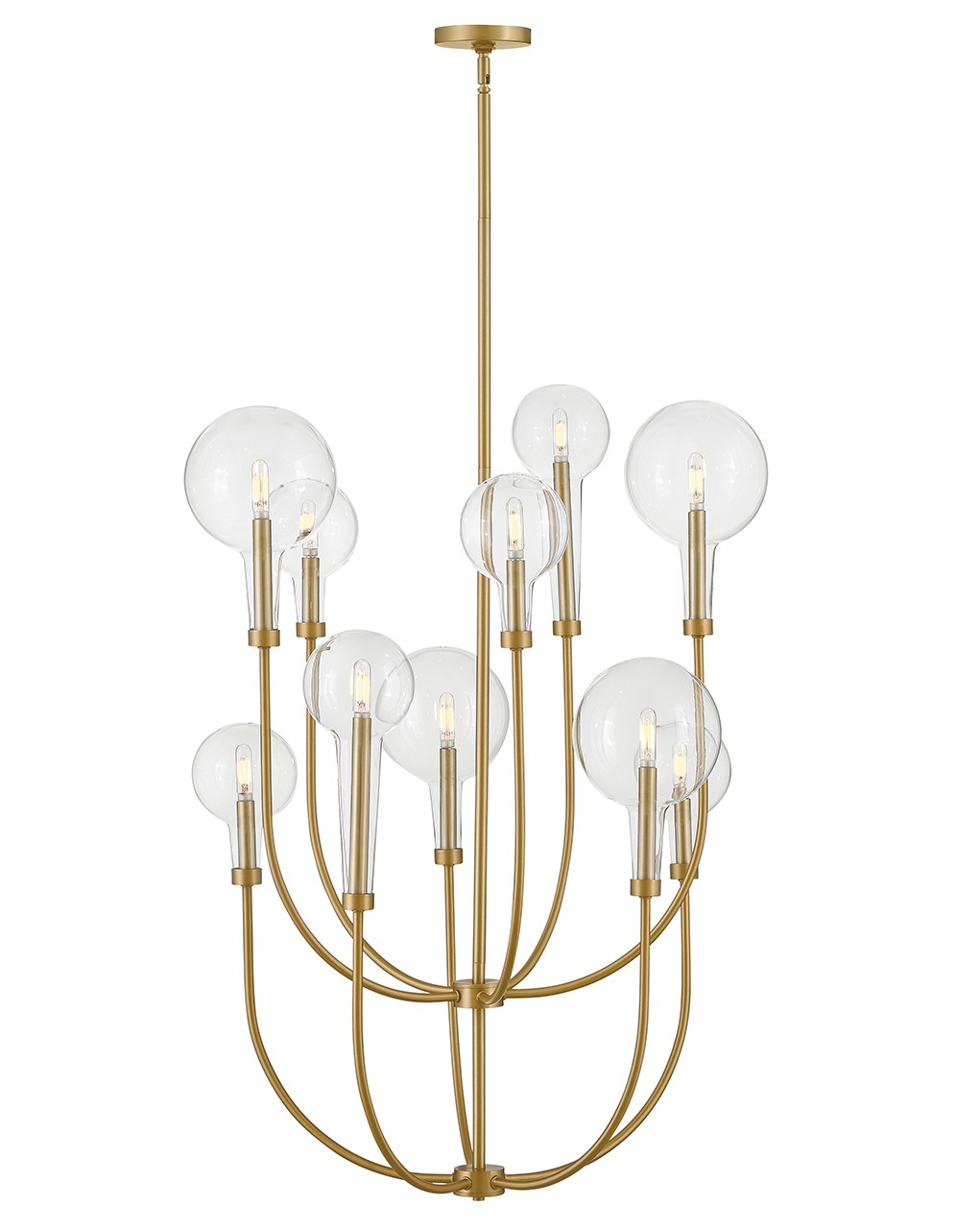 Lacquered Brass LED Chandelier from the Alchemy Collection
