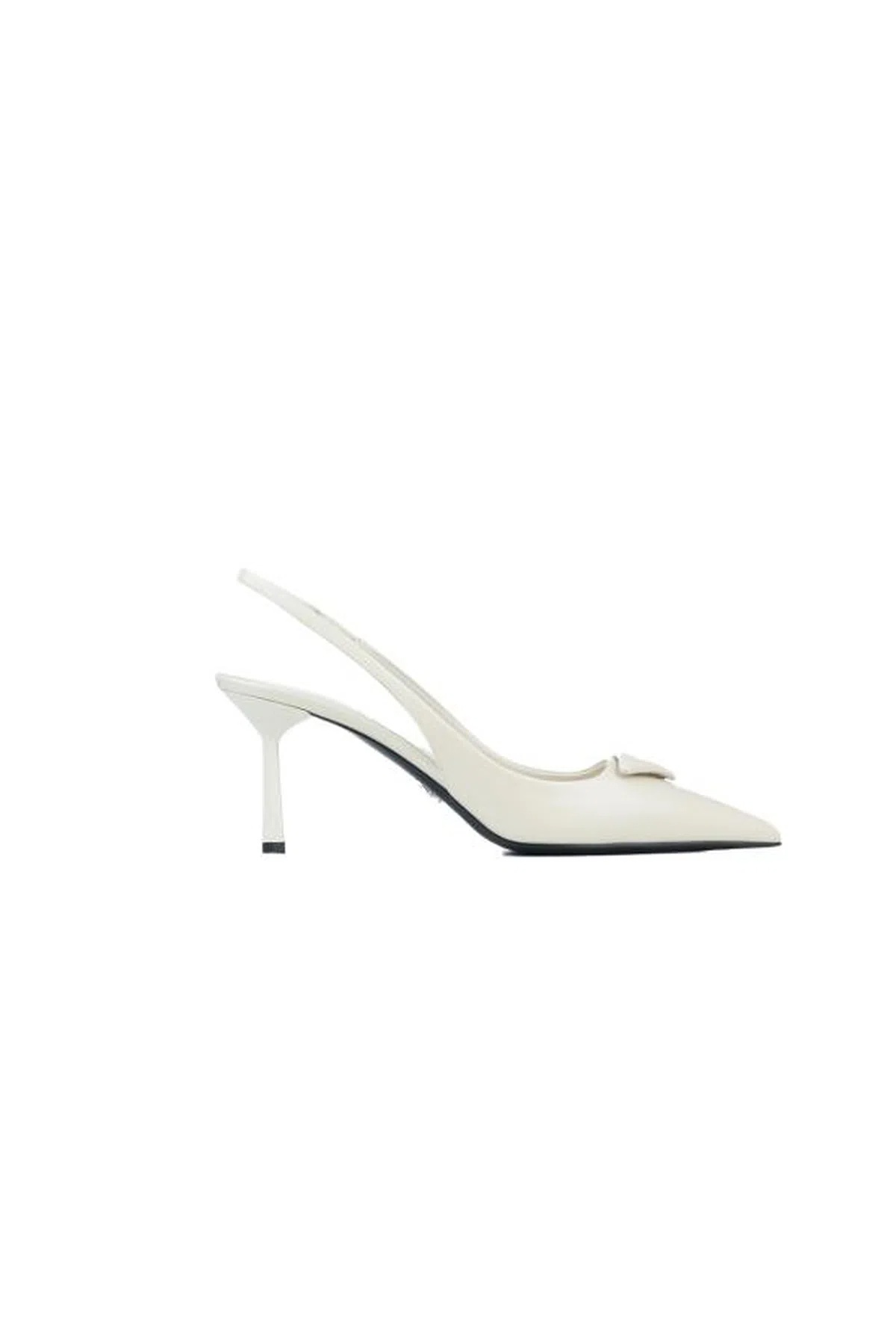 Saffiano patent leather slingback pumps