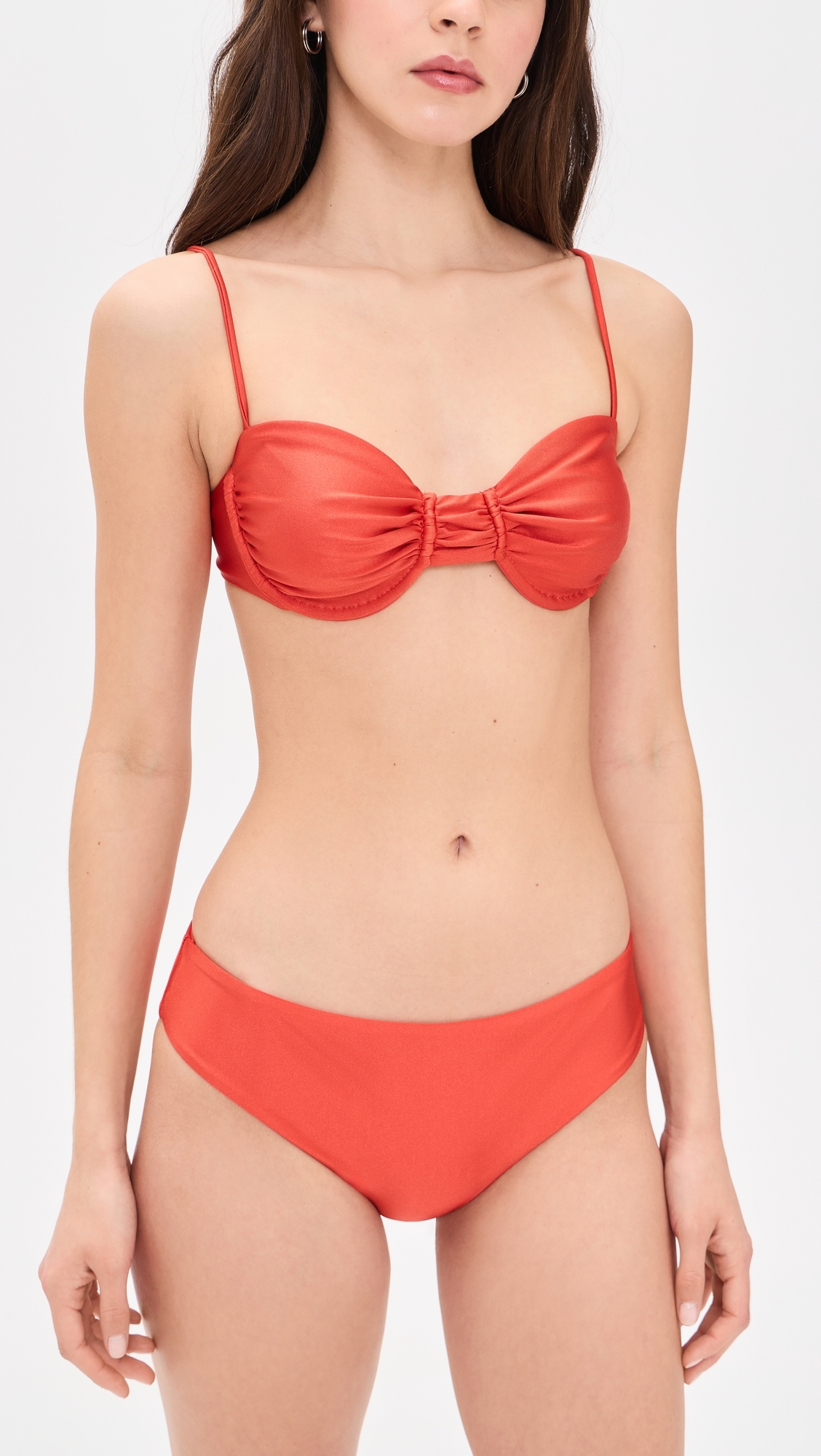 Daya Bikini Bottoms Persimmon Sheen