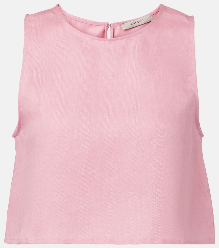 Kobe linen crop top