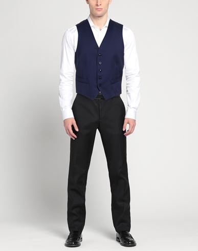 Man Tailored Vest Bright blue Size 42 Virgin Wool