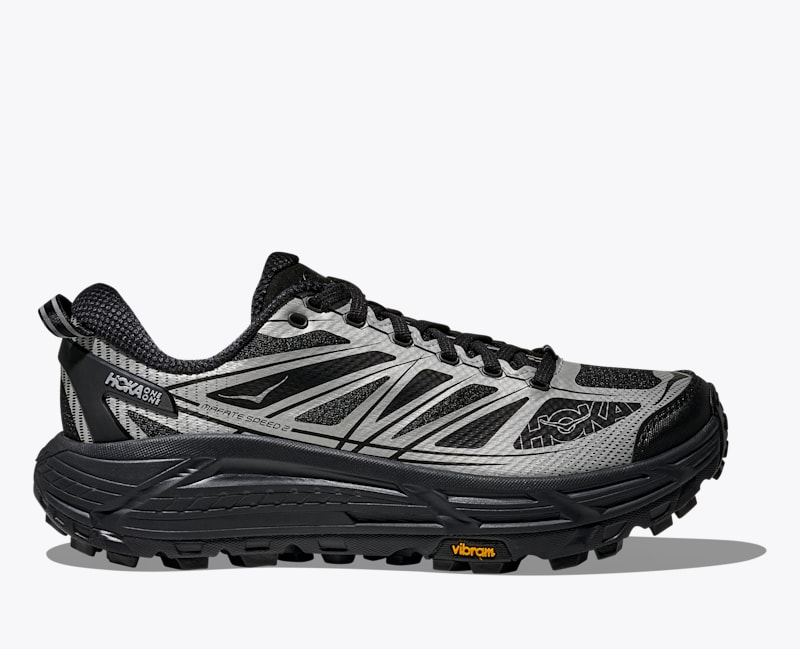 HOKA Mafate Speed 2 Shoes in Black/Silver
