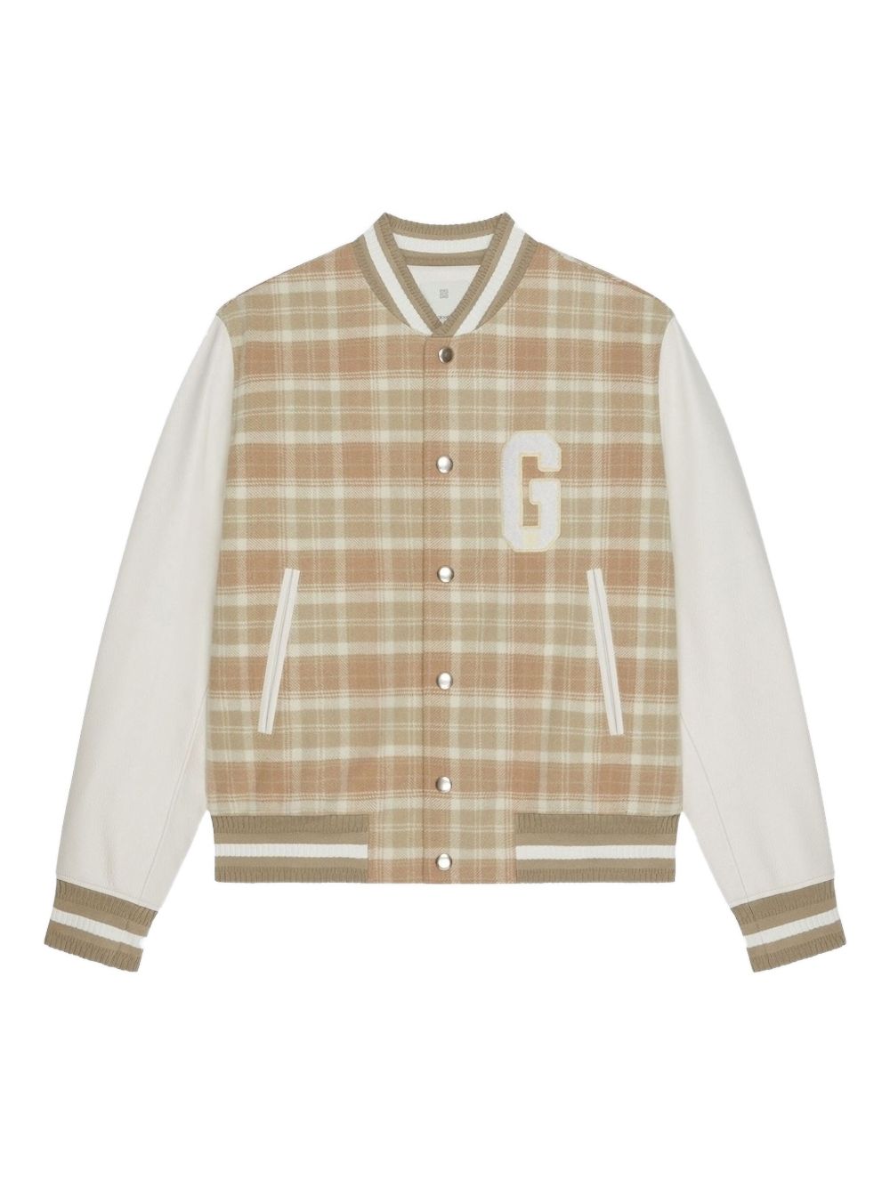 Checked varsity jacket - Neutrals