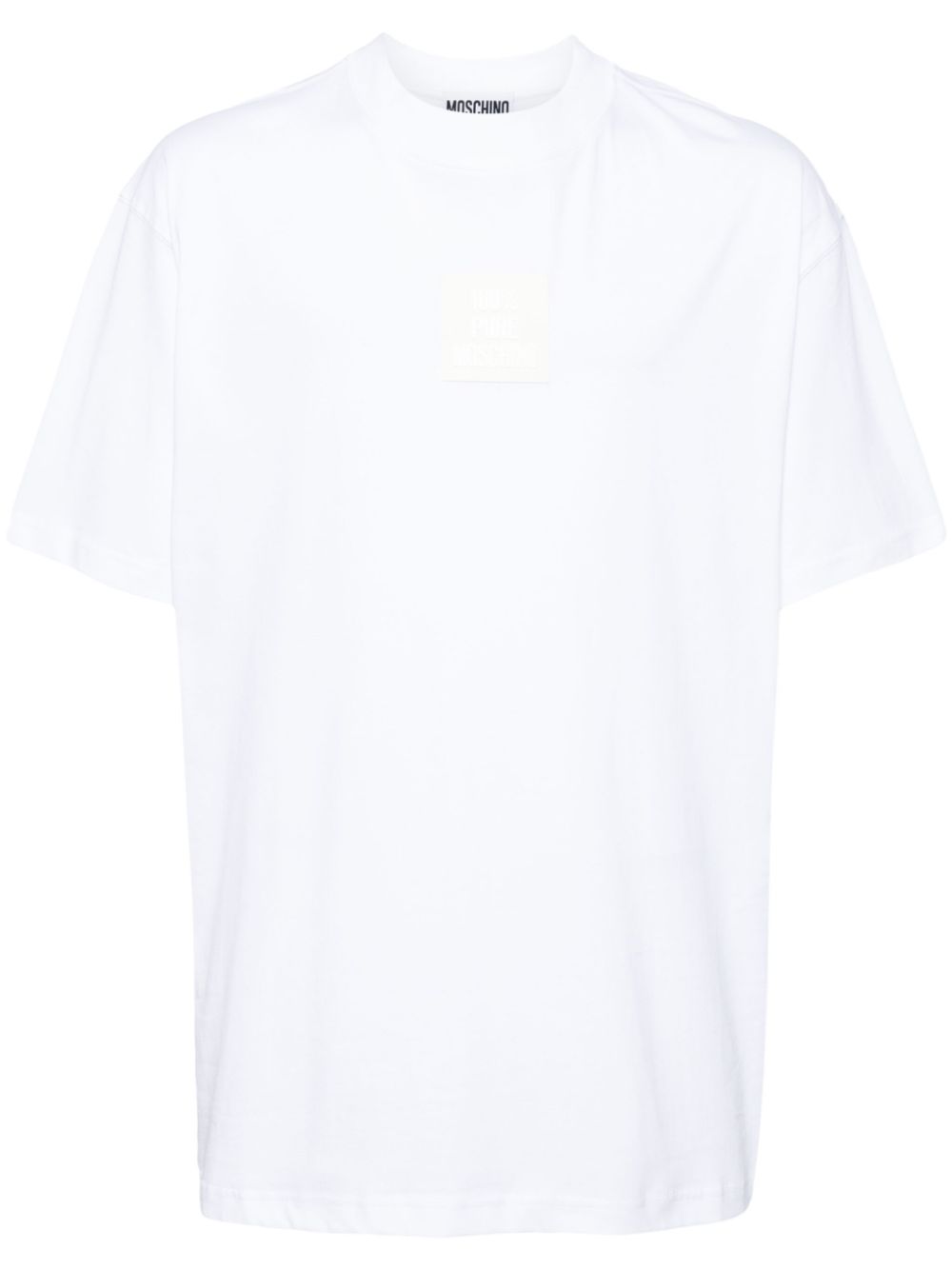 Logo-patch cotton T-shirt - Black