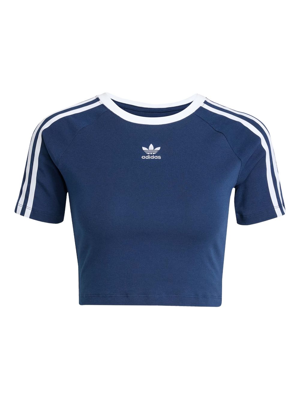 3-Stripes cropped T-shirt - Blue