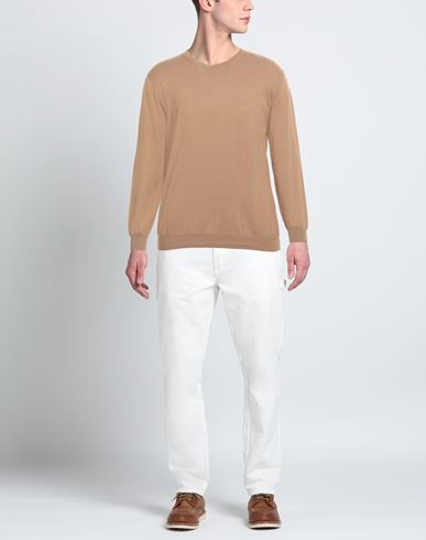 Man Sweater Camel Size XXL Cotton