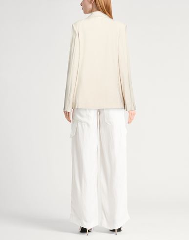 Woman Blazer Cream Size 6 Viscose, Polyester
