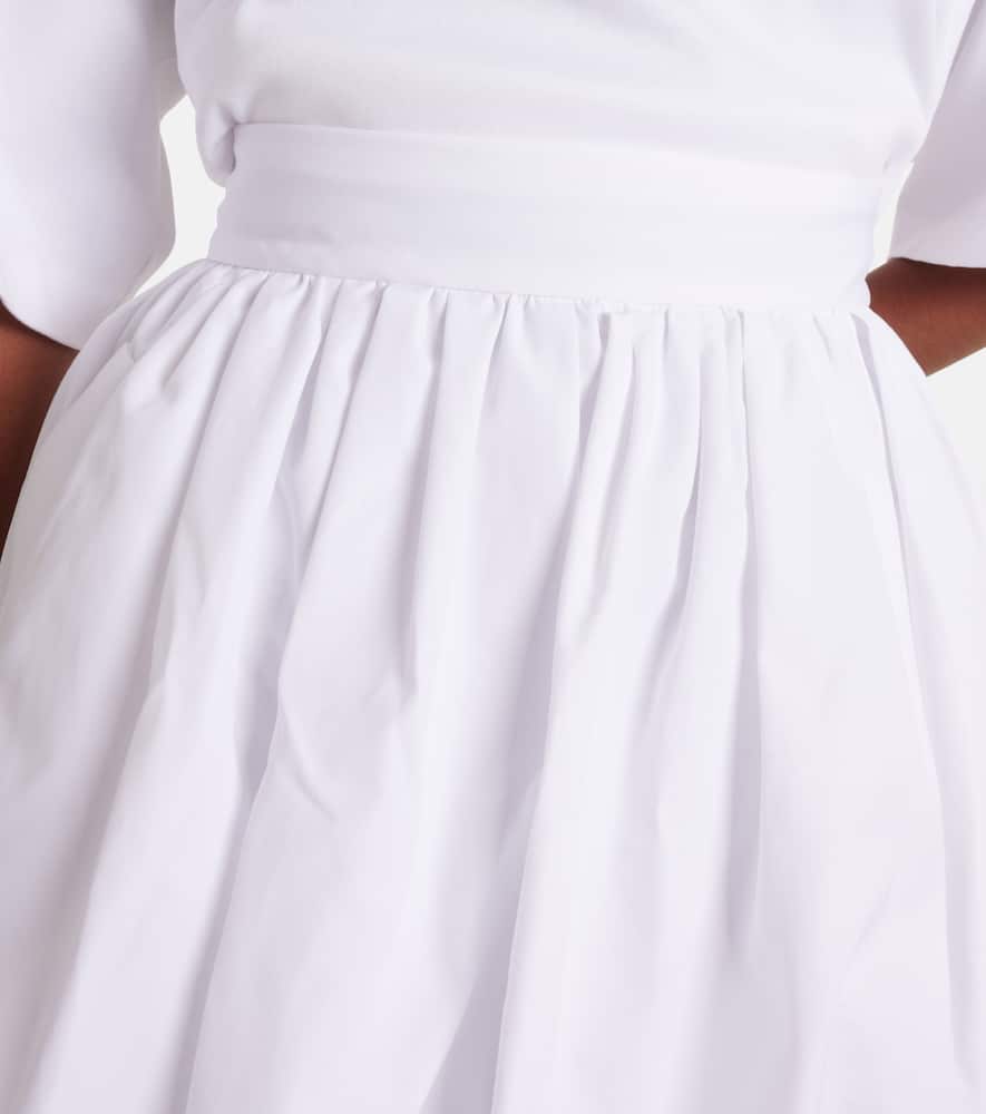 High-rise cotton poplin miniskirt