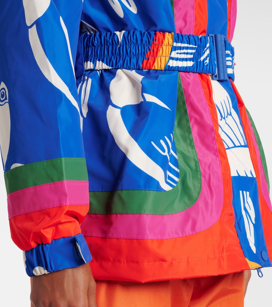 Farm Rio Colorblocked printed ski jacket