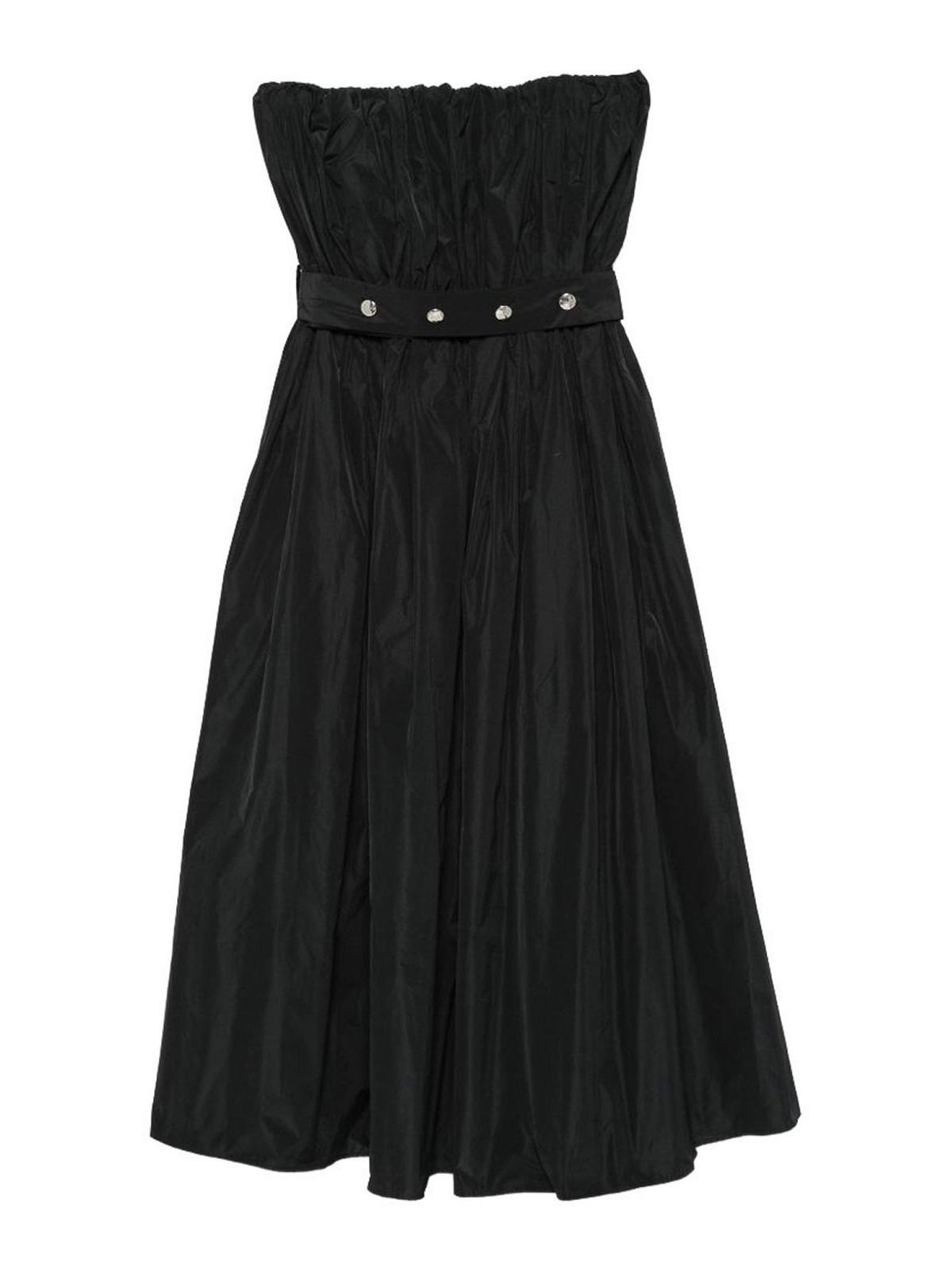 M. S.G. M. Black strapless dress with waist belt