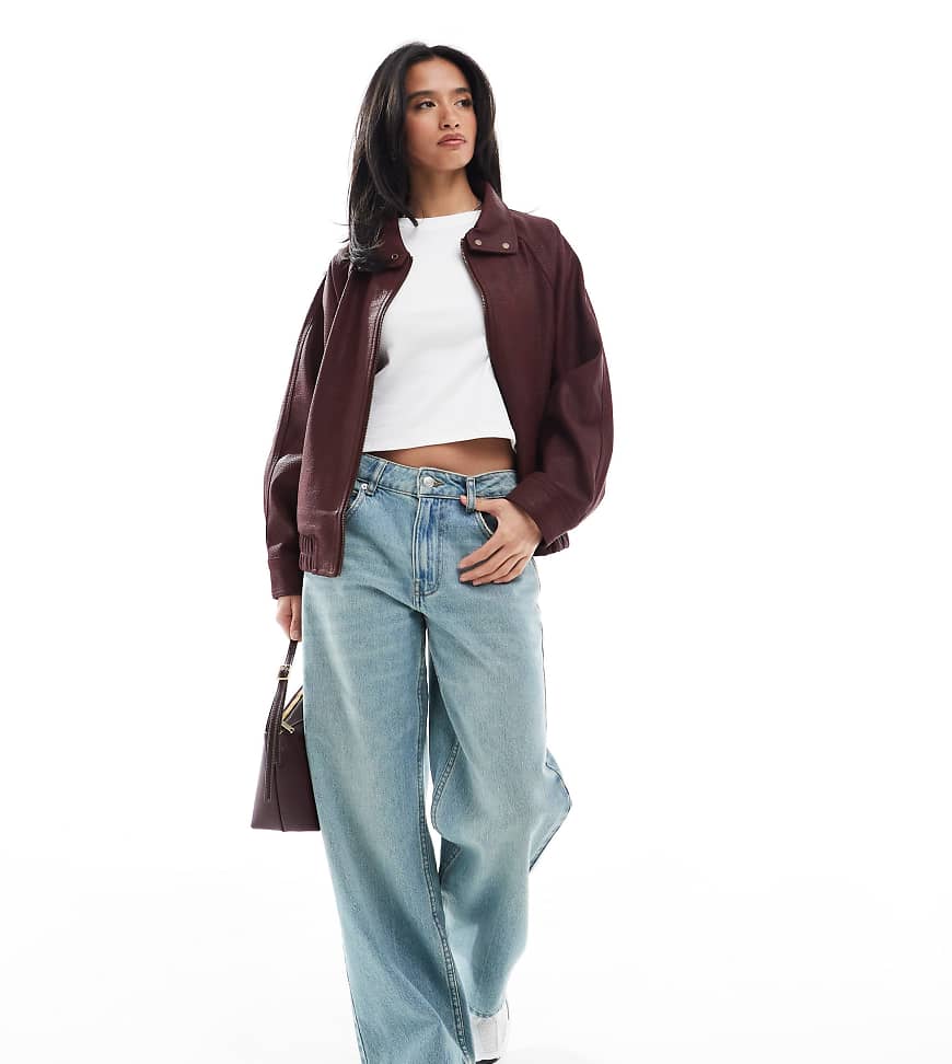 ASOS DESIGN Petite baggy jeans in pale vintage blue