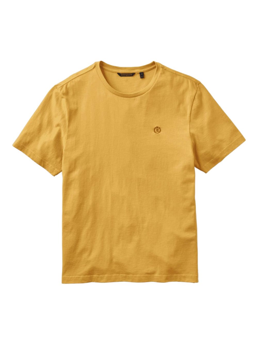 Embroidered-logo T-shirt - Yellow