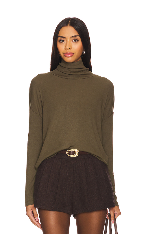 Bobi ROLLKRAGEN LONG SLEEVE in Olive. Größe XS. Also in S