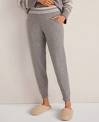 Ann Taylor Haven Well Within Organic Cotton Blend Nostalgic Fair Isle Joggers