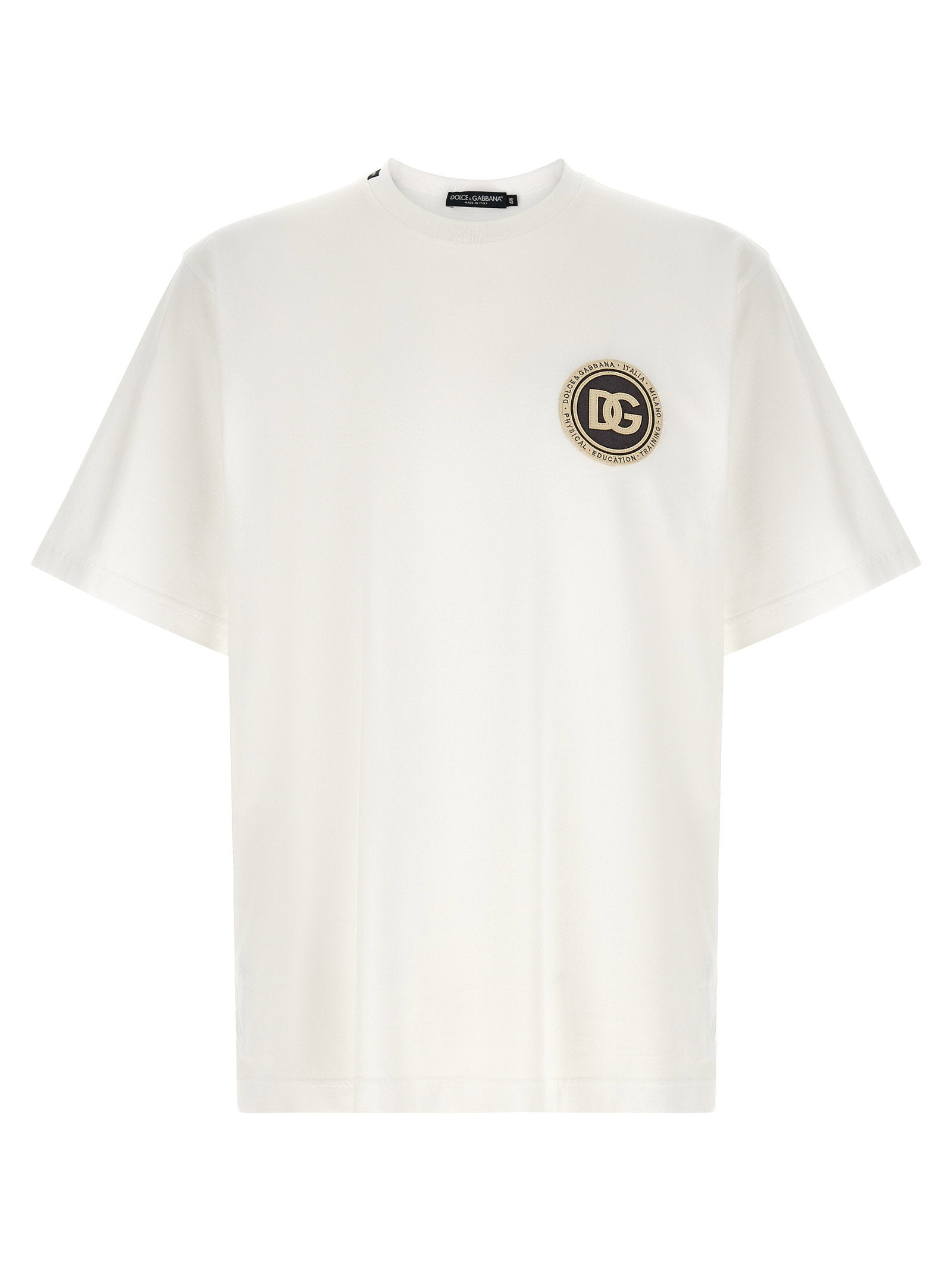 Logo-Patch Cotton T-Shirt — White