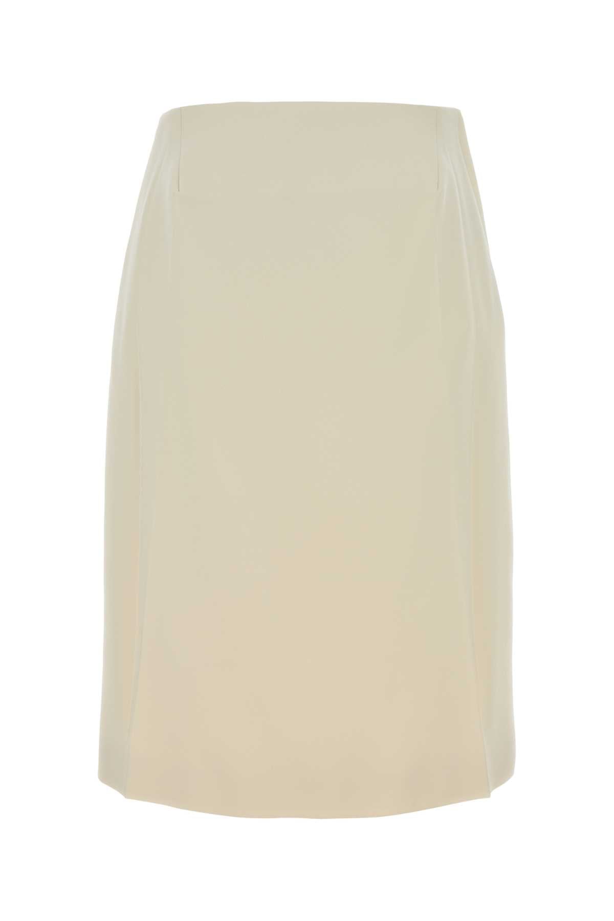 Tailored A-Line Skirt — Beige