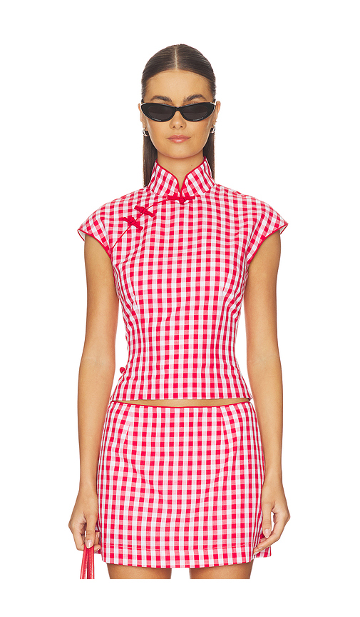 SAU LEE Zoe Top Style in Red. 2. Also , 4, 6, 8