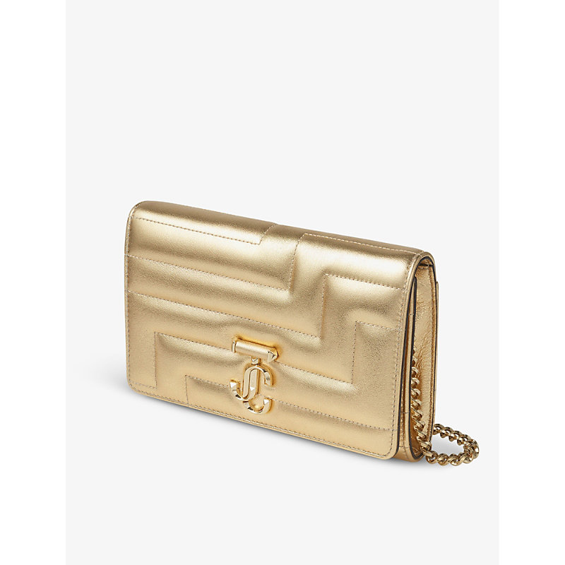 Womens Gold/light Gold Avenue Leather Clutch bag 1SIZE