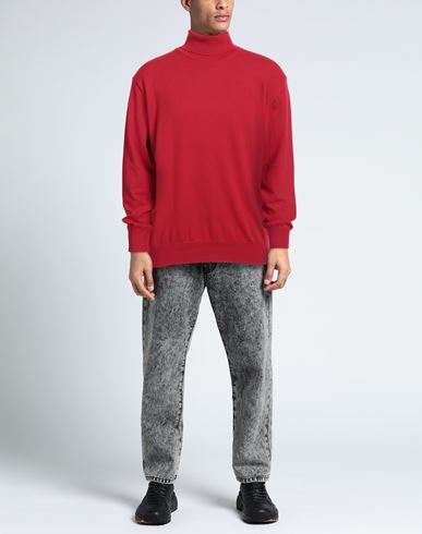 Cashmere Company Man Turtleneck Red Size 44 Wool, Cashmere