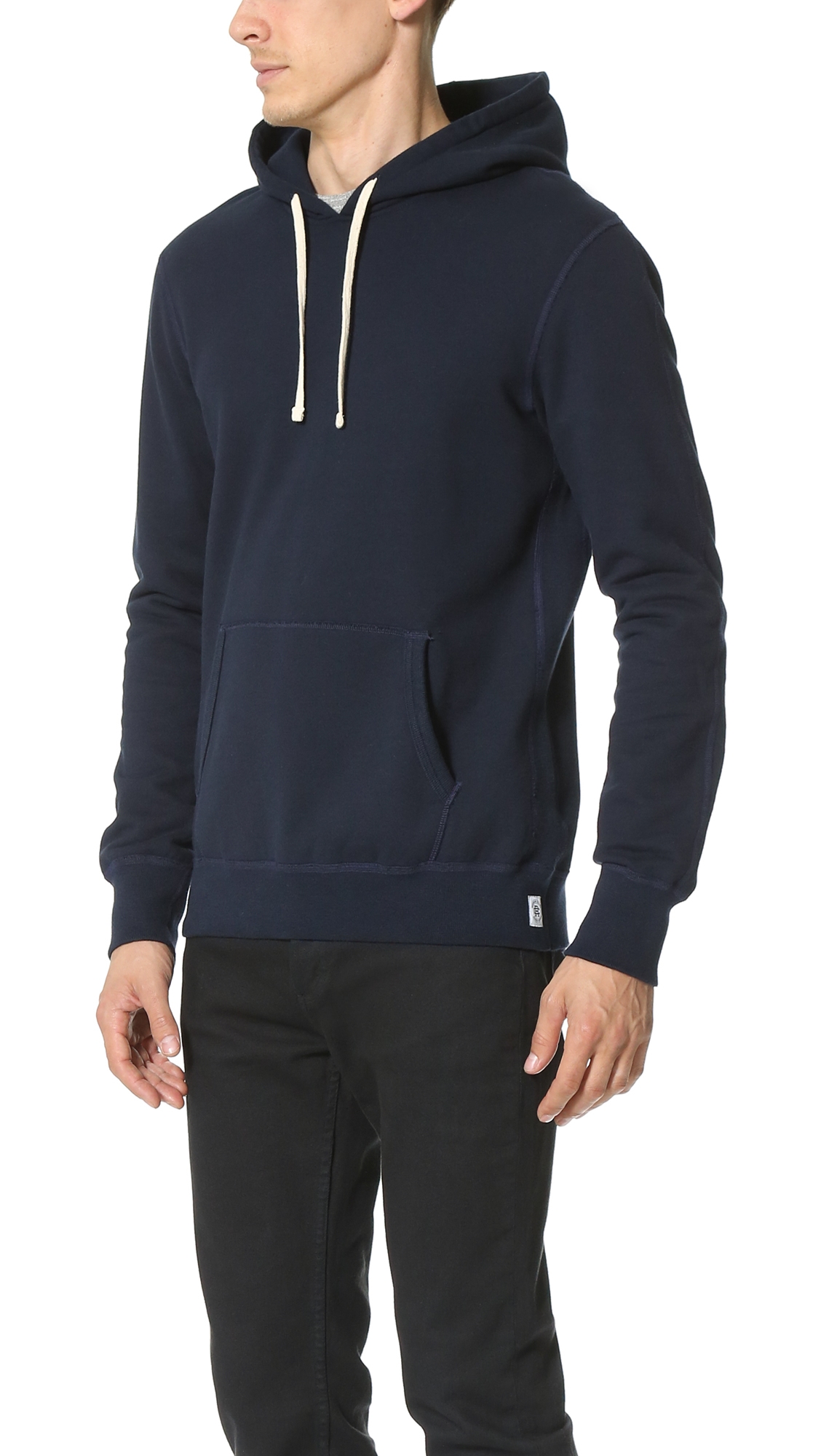 Midweight Terry Slim Hoodie Navy