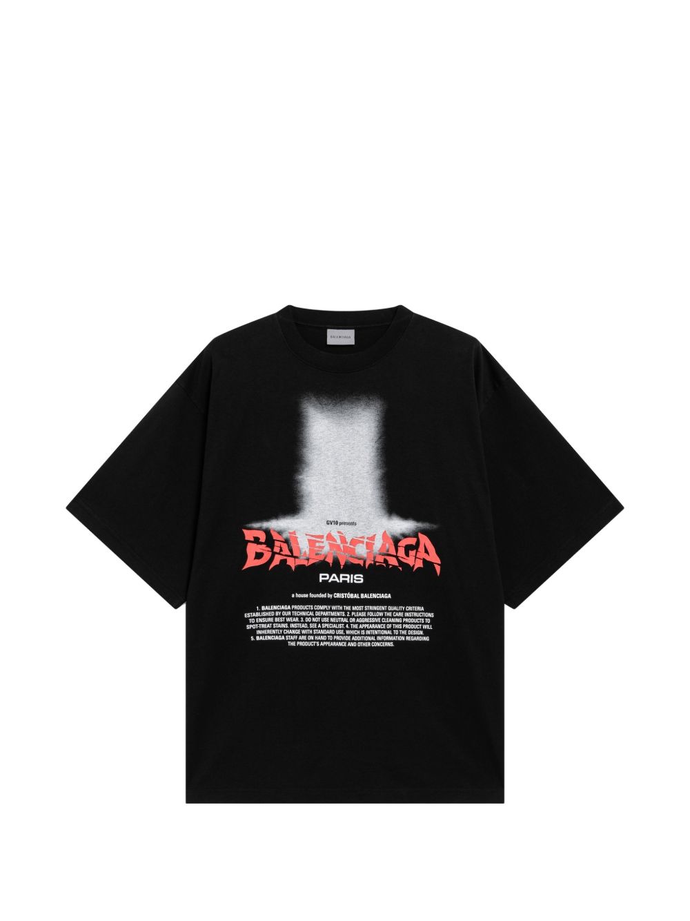 Printed Cotton T-shirt — Black