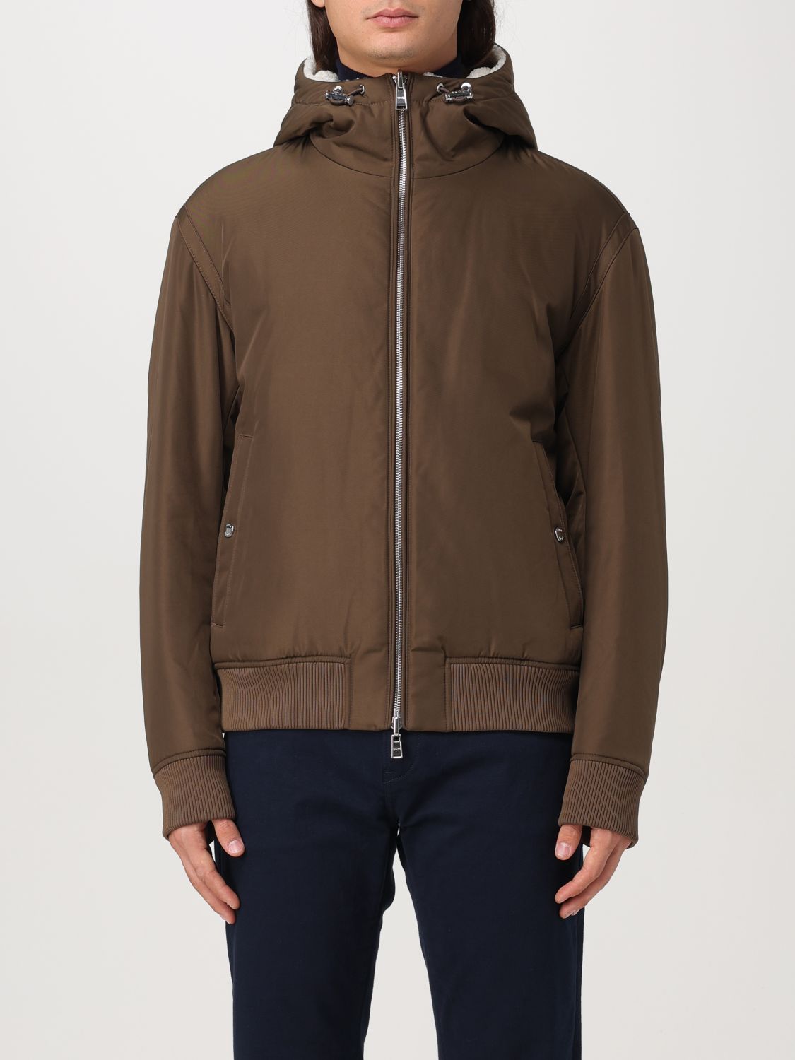 Hooded puffer jacket - Brown