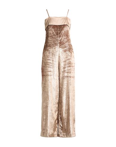 Woman Jumpsuit Sand Size 12 Polyester
