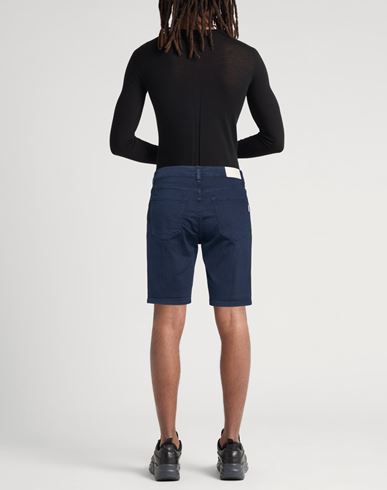 Man Denim shorts Navy Size 28 Cotton, Elastane
