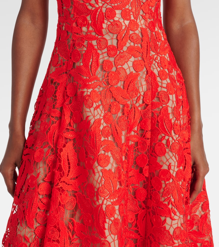 Guipure lace cocktail dress